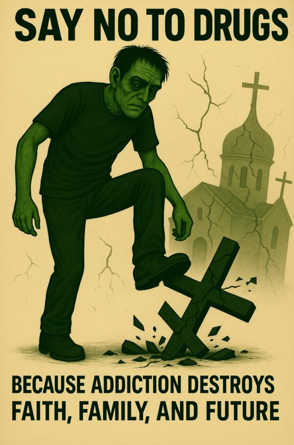 Say no to Green Drug Addict Junkie